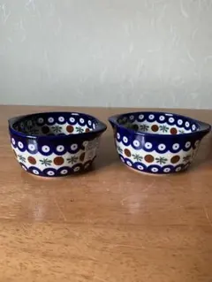 ポーランド食器Ceramika 楕円ボウル☆ 2個セット - メルカリ