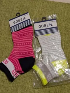 GOSEN ソックス 22-25cm ピンク・イエロー ２足セット