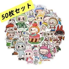 50枚 LABUBU ラブブ ブライトフィルム ステッカー 防水 PVC シール