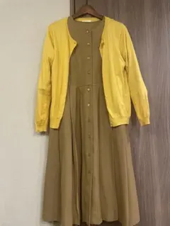 MACKINTOSH PHILOSOPHY 七分袖　着痩せ効果　ワンピース　38