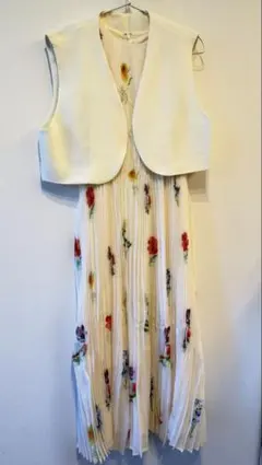 Ameri VINTAGE EMMA VEST SET PLEATS DRESS