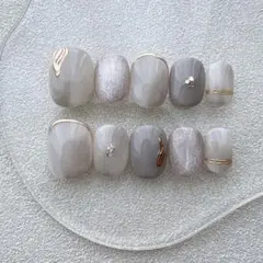 【NO.282】ベリーショート ニュアンスネイル マグネット 韓国 ちゅるん