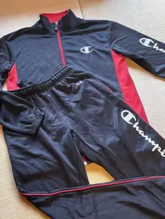 Champion ジャージセット 160サイズ ブラック/レッド