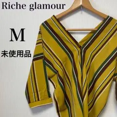 【M】レディース トップス カットソー ブラウス 七分袖 薄手 ストライプ