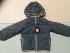 ダウンジャケット コート 防寒具 ジャンパー リバーシブル フリース ネイビー