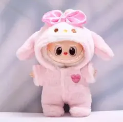 Labubu ラブブ ぬい服 マイメロ風 ピンクうさぎ 着せ替え ぬい活