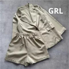 GRLジャケットXショートパンツセットアップ[rut415] イエロー系のサムネイル