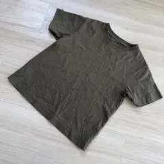 GU オリーブ色 コットン Tシャツ 120