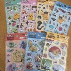 【韓国限定】　正規品　ダイソー　ポケモンシール　7種　ウォーターシール