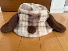 USJ♡スヌーピー♡犬耳付きファー⭐︎フリースバケットハット美品