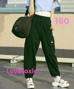 ラブトキ 女の子 160 ズボン 黒色 カーゴパンツ