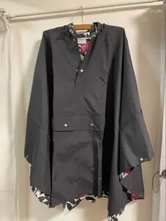 marimekko フード付き ブラック レインコート