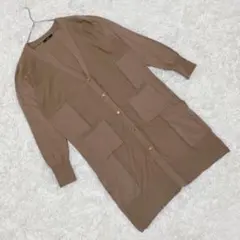 『アーバンリサーチロッソ』 (F) ロングニットカーディガン ウール混 Vネック