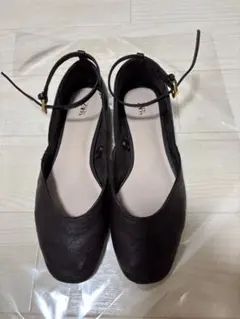 zara ラムレザー　バレーシューズ