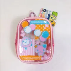 たまごっち フック付きビニールポーチ ふらわっち ピンク 推し活 ぬいポーチ