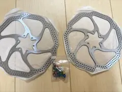 互換ディスクローター180mm2枚6穴MTBロード軽量高放熱ブレーキボルト付のサムネイル