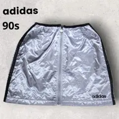 美品 アディダス 90s 中綿 キルティング ジッパー スカート デサント社