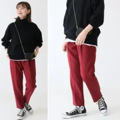 秋冬物★美品★スピック&スパン ダブルクロステーパードパンツ 定価15,400円