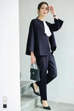 美品　coca セットアップ Mサイズ ネイビー 2点セットダブルクロススーツ