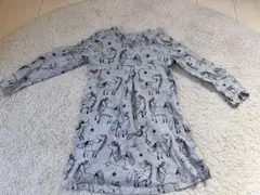 next ユニコーン柄 長袖ワンピース