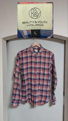 BEAUTY&YOUTH チェック柄シャツ Lサイズ