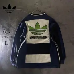 90s デサント製 アディダス ビッグスウェット ビッグトレフォイル L