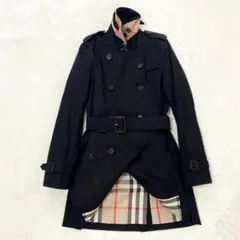 美品】近年 バーバリー ウール×カシミヤ ベルト付き ロングコート