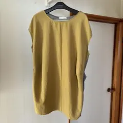 ノースリーブ イエロー グレー