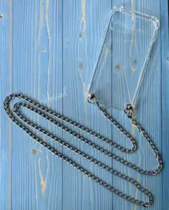 iPhoneクリアケース　iPhoneチェーンショルダー　ケース　ハンドメイド