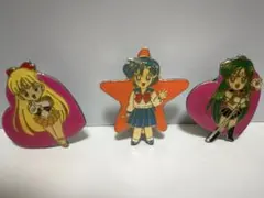 レトロ セーラームーン ピンバッジ 3個セット