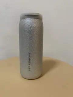 スターバックスカンシェイプステンレスボトルシルバーグリッター