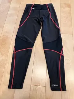 ASICS ランニングパンツ ブラック/レッド