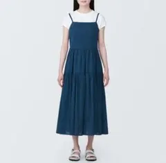 【大幅値下げ中】無印良品　強撚ボイル キャミソールワンピース 欧米サイズM