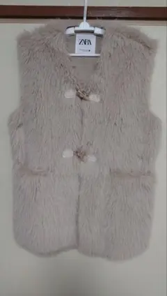 【ZARA ファー ベスト M】