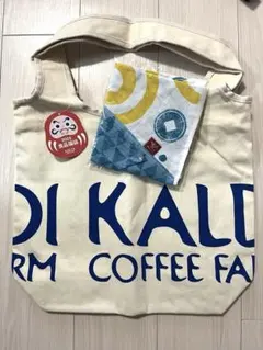 新品　KALDI エコバッグ　手ぬぐいエコバッグ