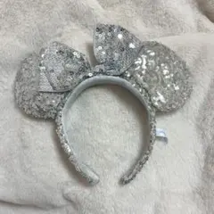 ディズニー シルバー スパンコール カチューシャ