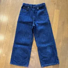 ユニクロ　UNIQLO U ワイドデニムパンツ　150