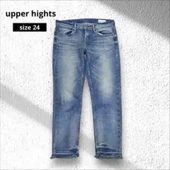 良品✨アッパーハイツ　ダメージ加工カットオフデニム　195017 24サイズ
