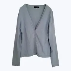 クリスチャンオジャール カーディガン スカイブルー 薄手 Vネック シンプル