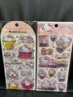 キティ　キラキラカプセルシール＆ウォーターインシール♡
