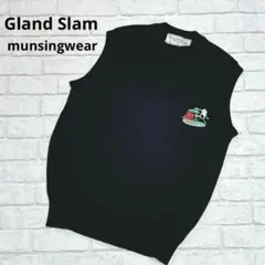 L010【マンシングウェア】グランドスラム ベスト ニット ワンポイント刺繍