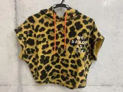 ZUMBA ヒョウ柄 クロップドパーカー XS