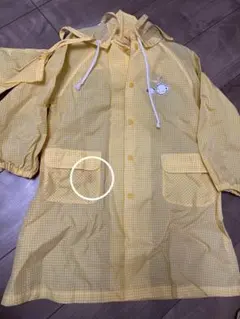 ファミリア　イエロー ギンガムチェック レインコート　かっぱ