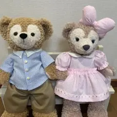 ダッフィー シェリーメイ　ハンドメイド ペアコスチューム　ギンガムチェック