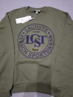 新品未使用 LACOSTE スウェット カーキ ルーズフィット FR4 US Mのサムネイル