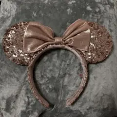 ミニー/ローズゴールドスパンコール カチューシャ