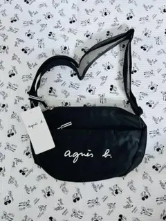 【新品タグ付き】agnes b サコッシュ ロゴポシェット ショルダーバッグ