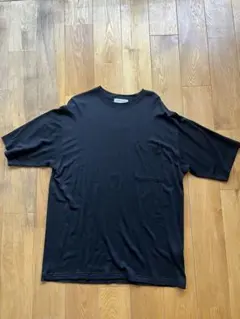 美品 ブラミンク ロゴ刺繍 Tシャツ コットン クルーネック 0 ブラック