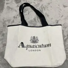 あおちゃん専用Aquascutum トートバッグ ホワイト ブラックのサムネイル