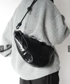 GRL 2Wayアシンメトリーハーフムーンバッグ[sda250] ブラック